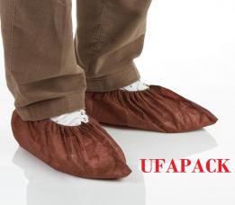Бахилы "UFAPACK" ЛЮКС усиленные, коричневые 50 пар, 13 мкм 